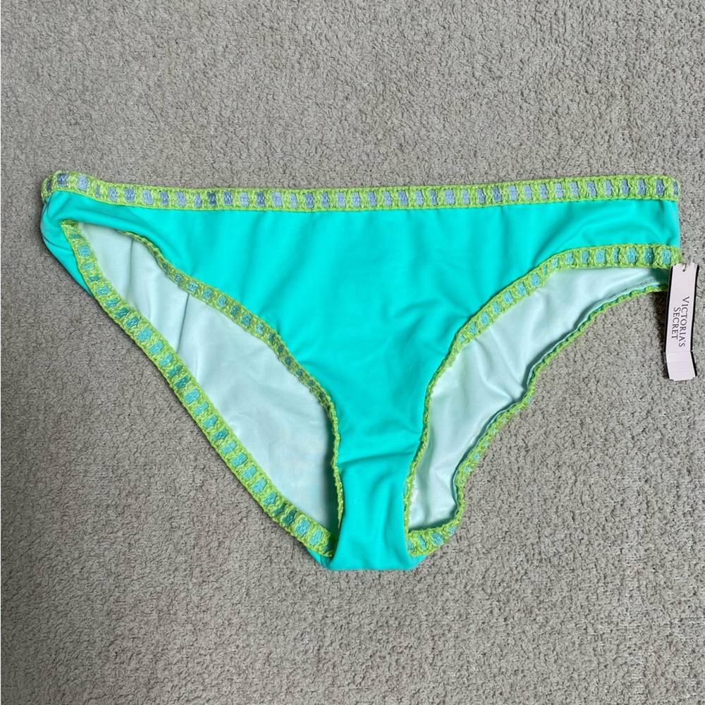 Victoria’s Secret Blue Green Medium Swim Bottoms NWT